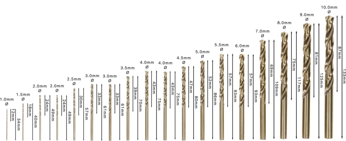 Bosch 2607017047 PRO 18-delige HSS-Co Spiraalboorset - Roestvrij Staal thumbnail 4