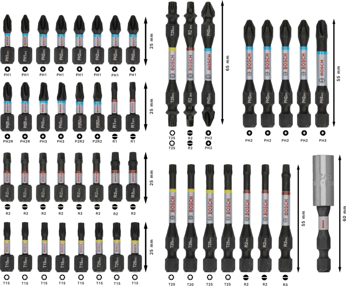 Bosch 2608521U88 48-delige PRO Impact Schroefbitset thumbnail 4