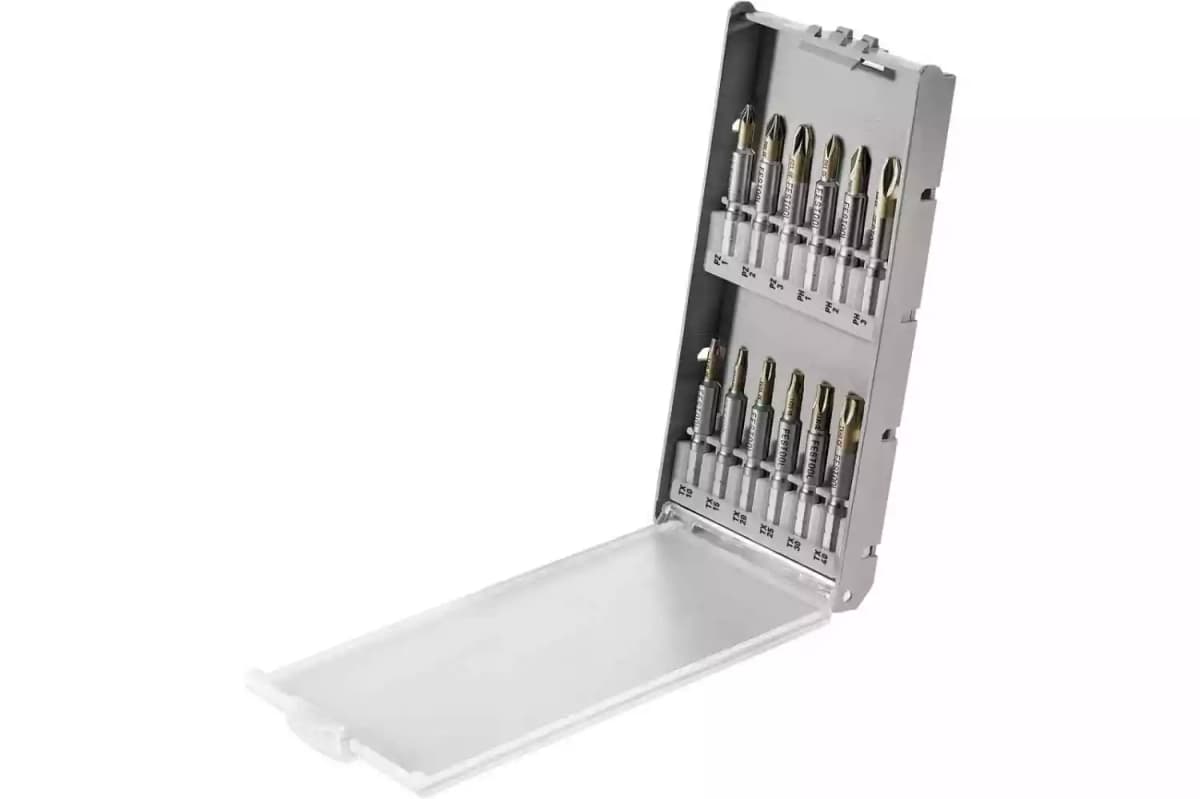 Festool BKS SYS3 50mm CE 12-delige Bitset In Cassette - PH/PZ/TX