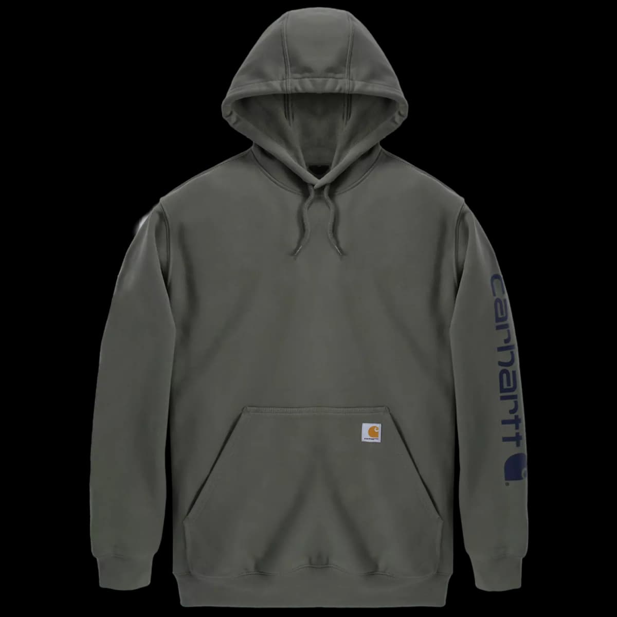 Carhartt Sleeve Logo Hooded Sweatshirt Dusty Olive - L