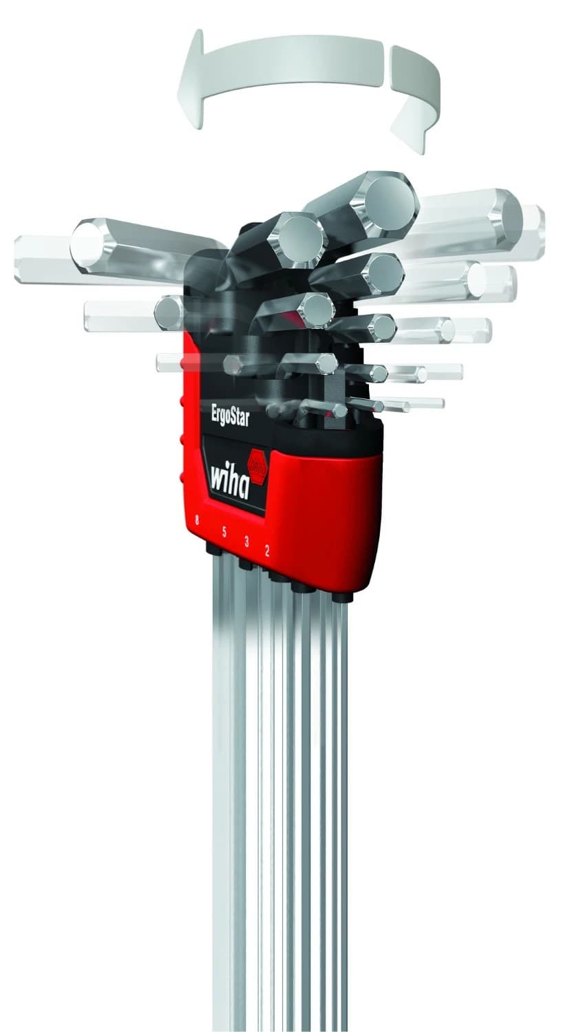 Wiha 369R H9 9-delige Inbussleutelset In ErgoStar Houder - 1,5-10mm thumbnail 3