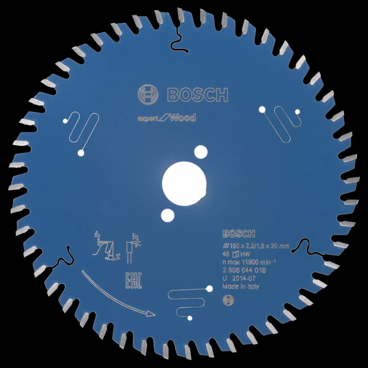 Bosch 2608644018 Expert Cirkelzaagblad - 160 X 20 X 48T - Hout - Carbide