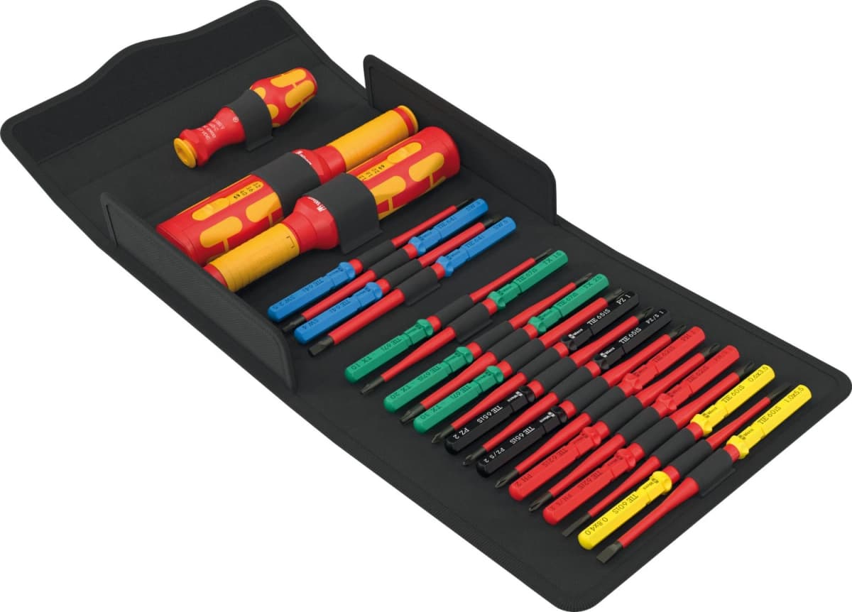 Wera 05006633001 23-delige Kraftform Kompakt VDE Safe-Torque Speed Schakelkast Set 1 Wisselklingenset In Etui
