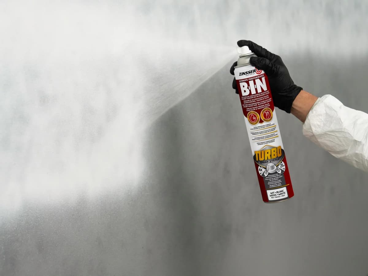Zinsser B-I-N Turbo Spray Primer - Wit - 0,75L thumbnail 2