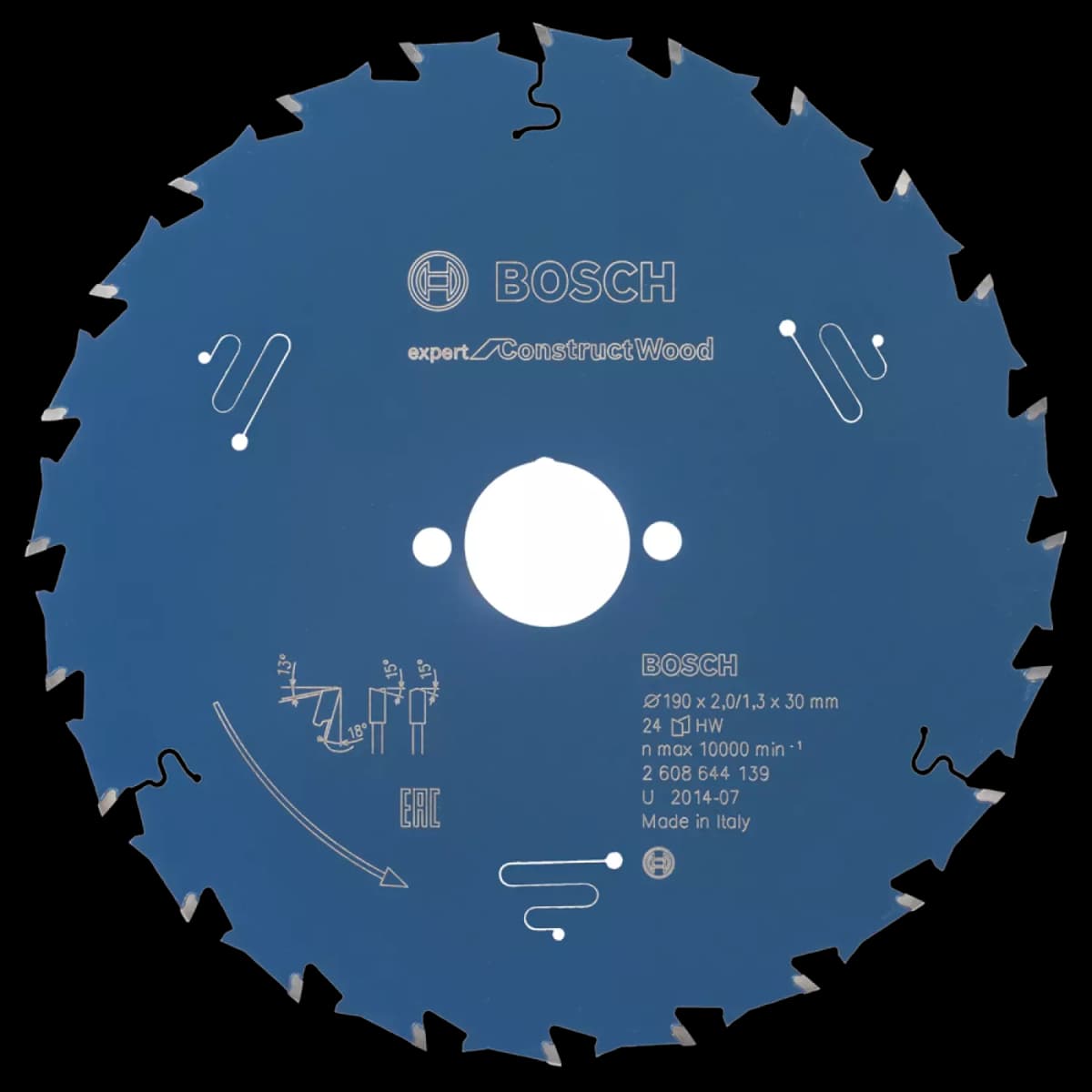 Bosch 2608644139 Expert Cirkelzaagblad - 190 X 30 X 24T - Hout - Carbide