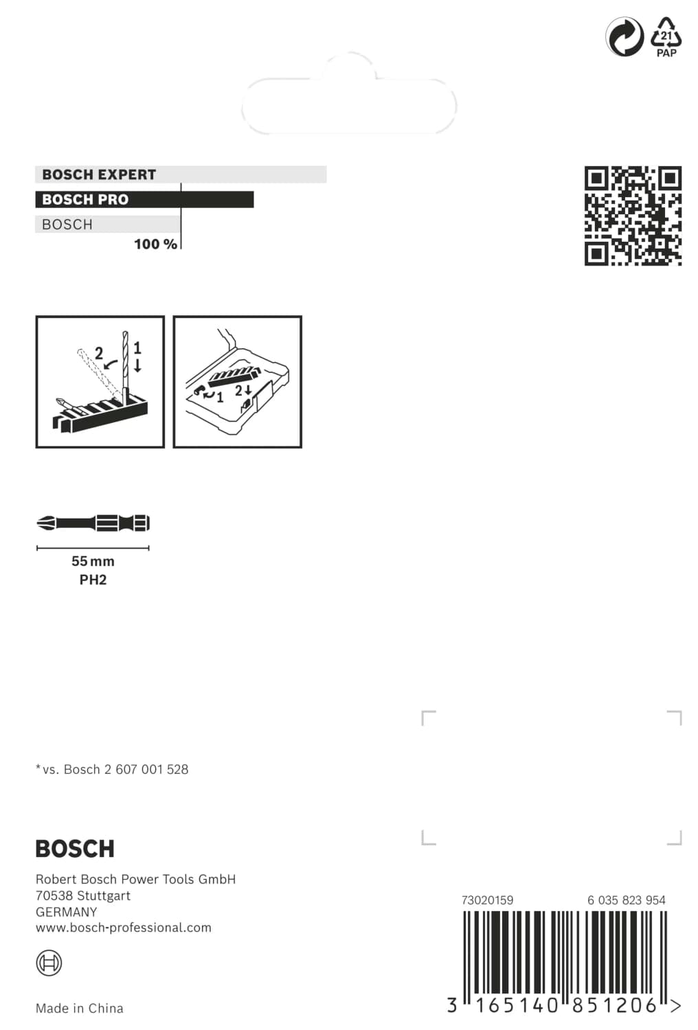 Bosch 2608522330 Impact Control Bits - PH2 X 50mm (8st) thumbnail 3