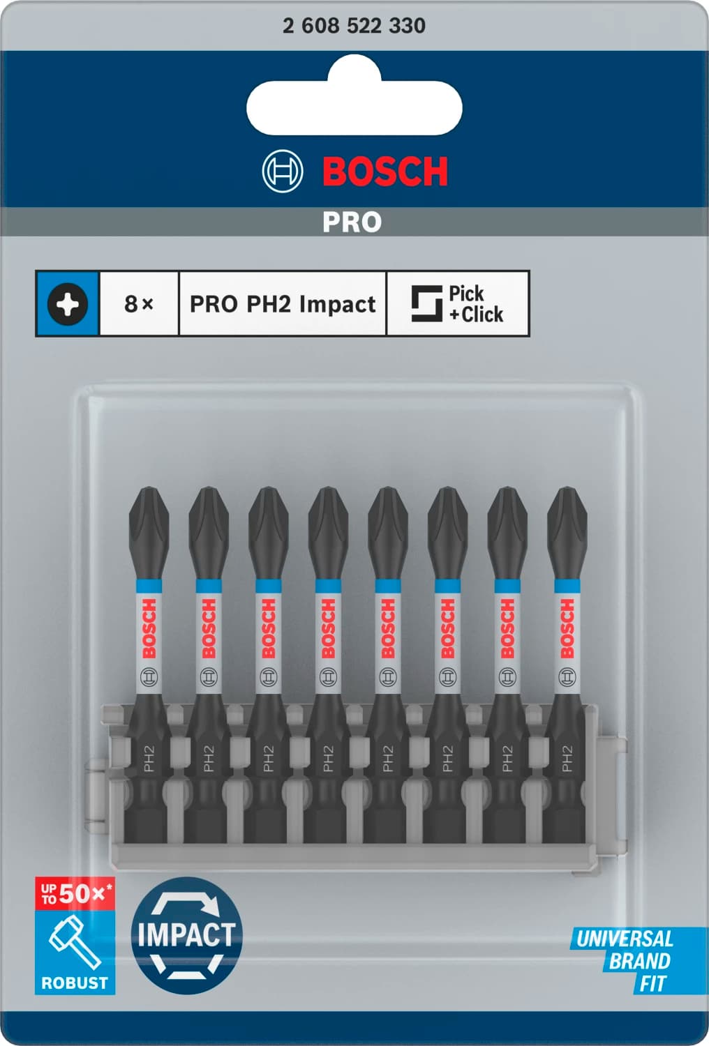 Bosch 2608522330 Impact Control Bits - PH2 X 50mm (8st) thumbnail 2