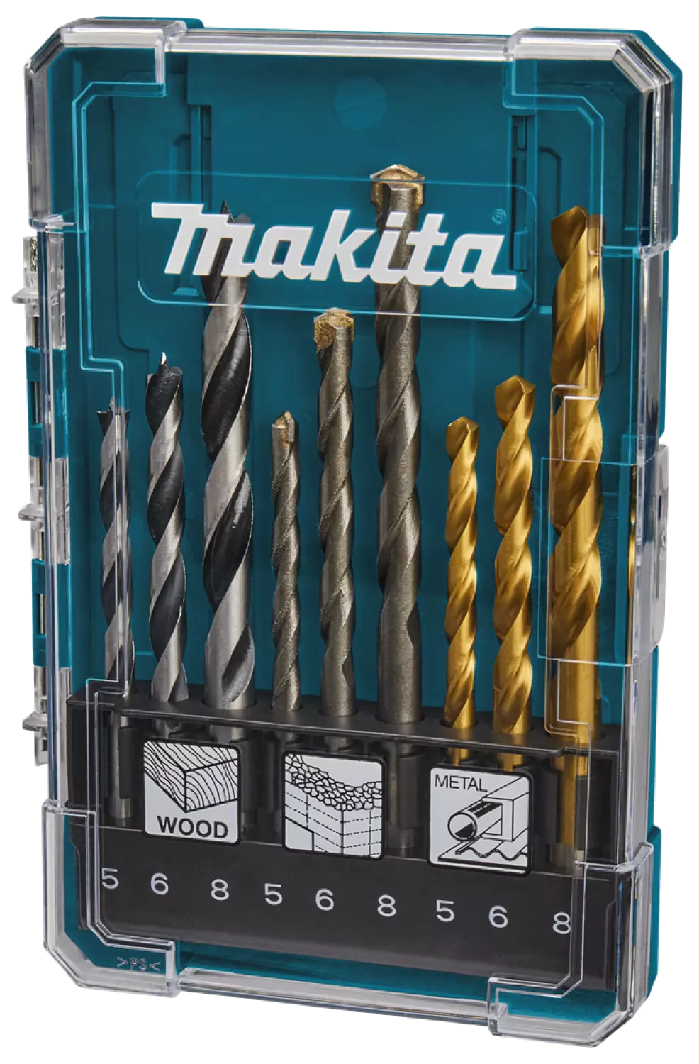 Makita D-71962 9-delige Borenset Steen/Hout/Metaal thumbnail 2