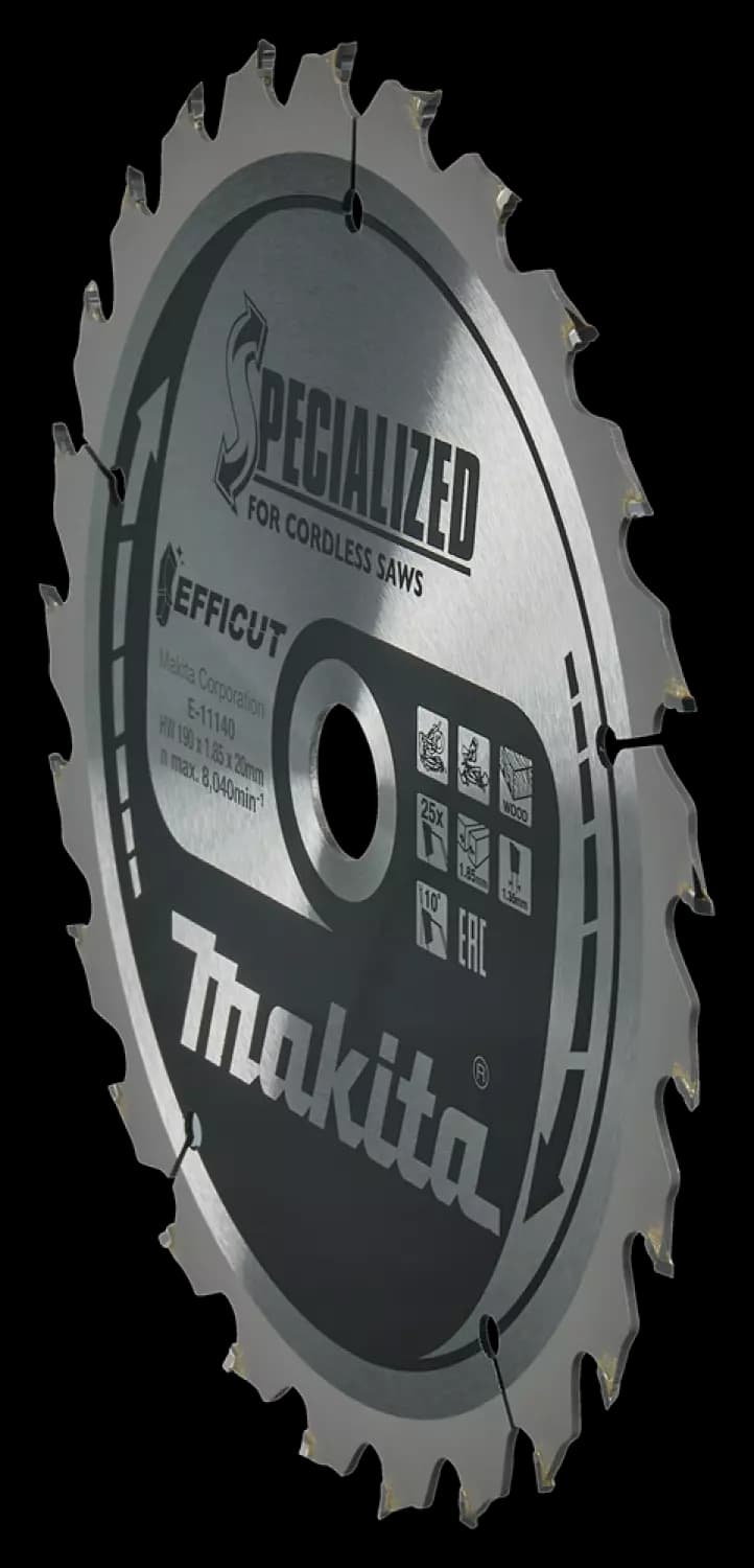 Makita E-11140 Efficut Cirkelzaagblad Hout - 190x20x1,85mm 25T thumbnail 3