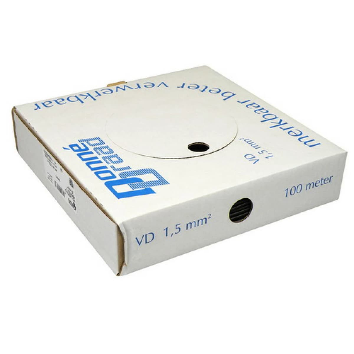 Donné Draad 17266 Installatiedraad - Zwart - 100m X 1,5mm²