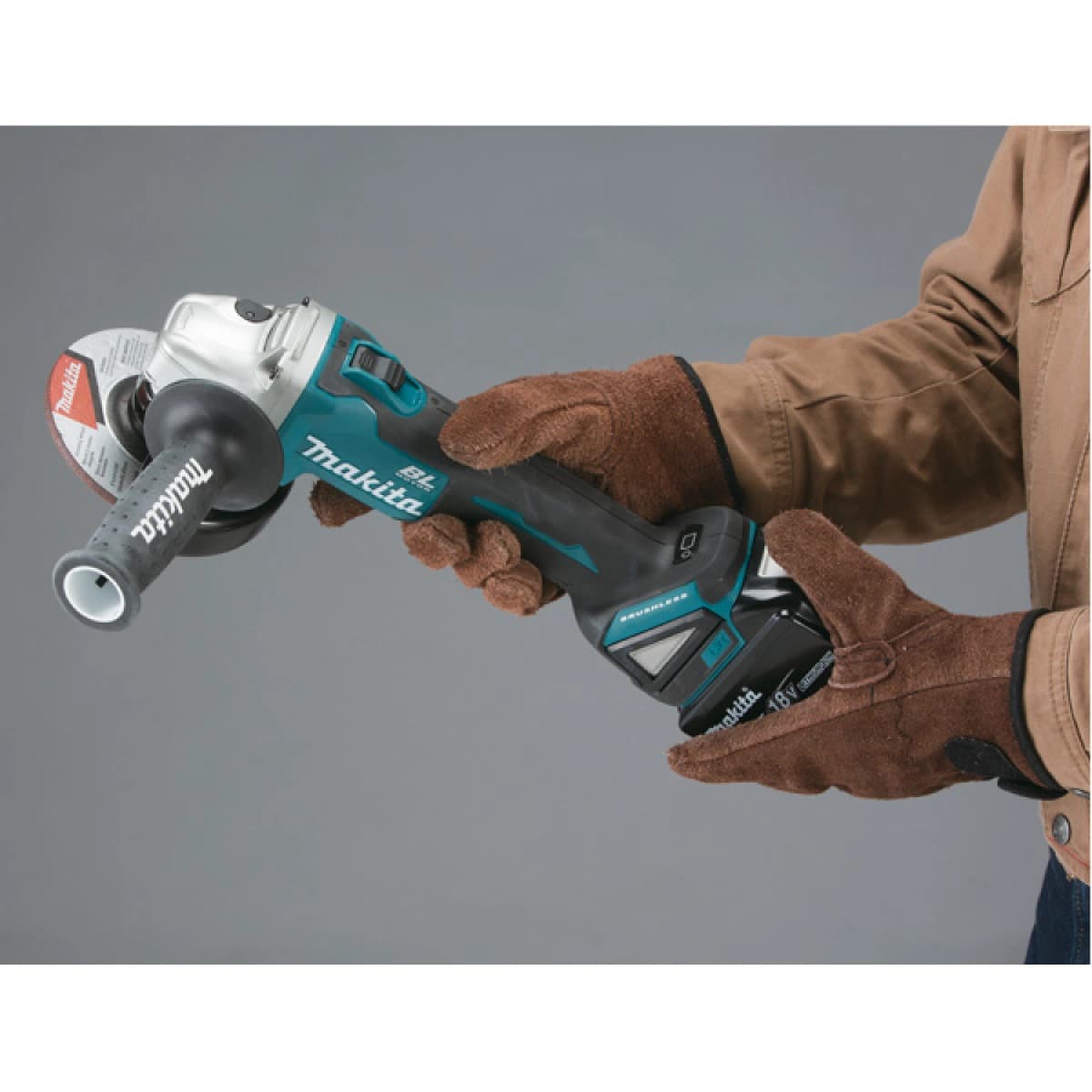 Makita DGA506Z 18V Li-Ion Accu Haakse Slijper Body - 125mm - Koolborstelloos - Softstart thumbnail 3