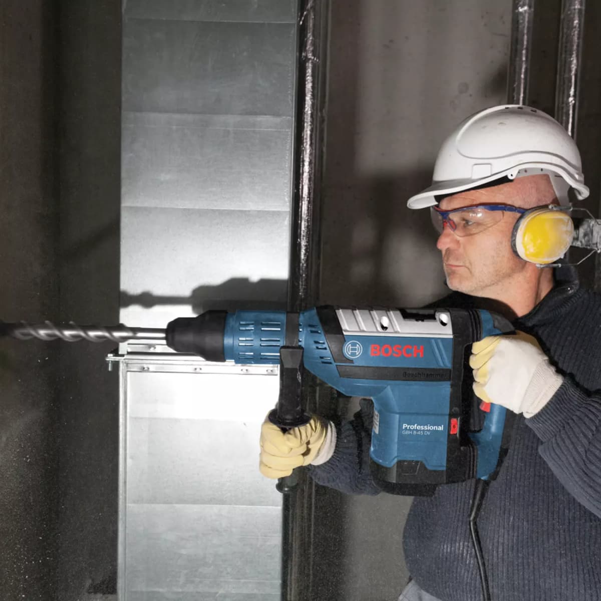 Bosch GBH 8-45 DV SDS-max Combihamer In Koffer - 1500W - 12,5J thumbnail 3