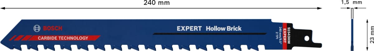 Bosch 2608900414 EXPERT Reciprozaagblad S1543HM Hollow Brick thumbnail 4