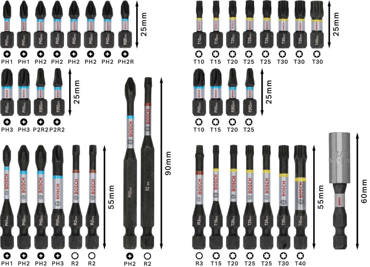 Bosch 2608521U79 44-delige PRO Impact Schroefbitset thumbnail 4