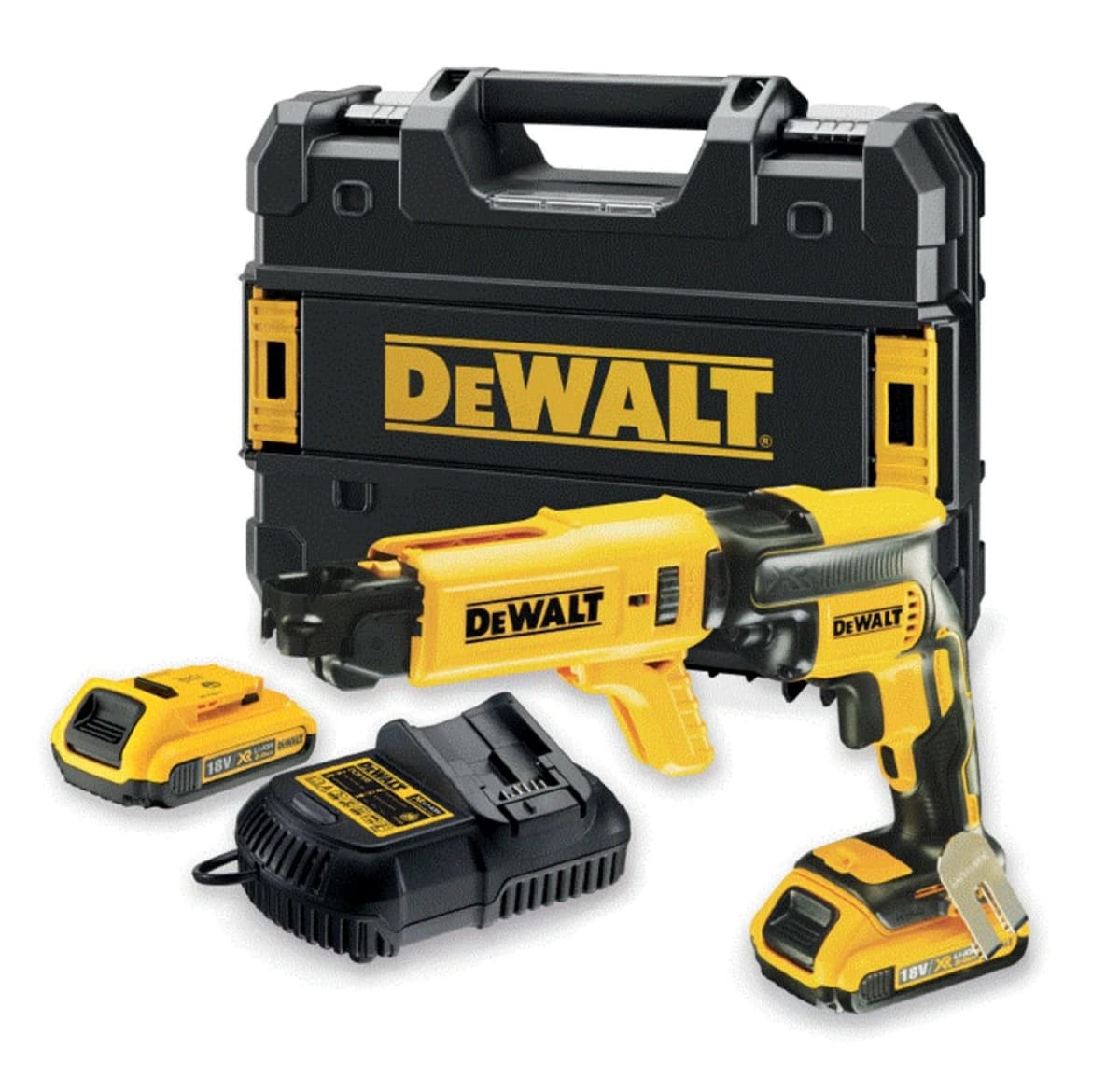 DeWALT DCF620D2K-QW 18V Li-ion XR Accu Gipsschroefmachine / Bandschroefmachine Set (2x 2.0Ah) In TSTAK - Koolborstelloos - 25-57mm