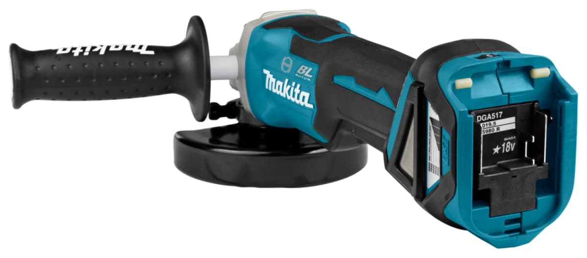 Makita DGA517ZJ 18V Li-Ion Accu Haakse Slijper Incl. ADT Body In Mbox - 125mm - Koolborstelloos thumbnail 2