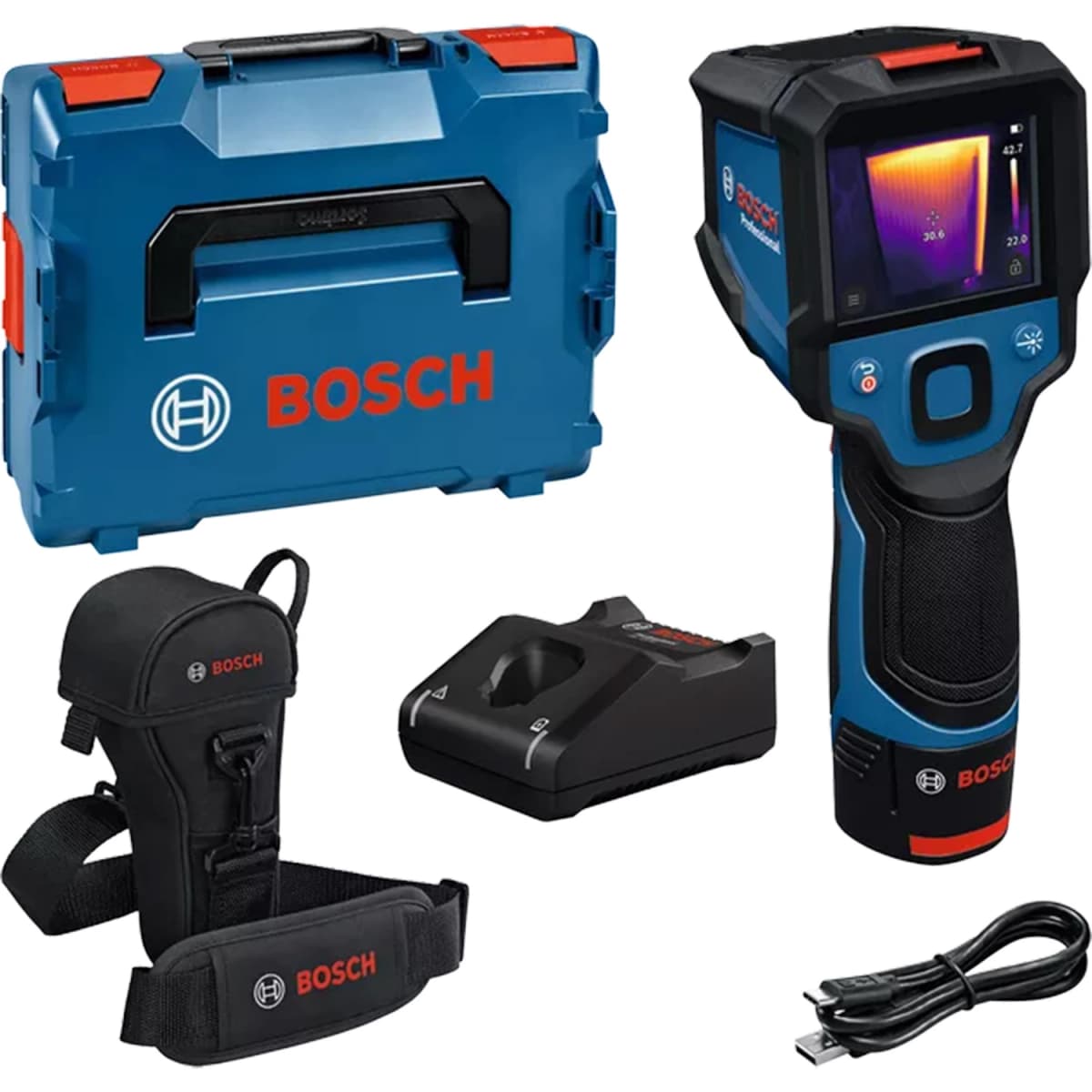 Bosch GTC 12V-450-13 12V Accu Warmtebeeldcamera In L-Boxx -20°C T/m 50°C - 256 X 1920px - IP54