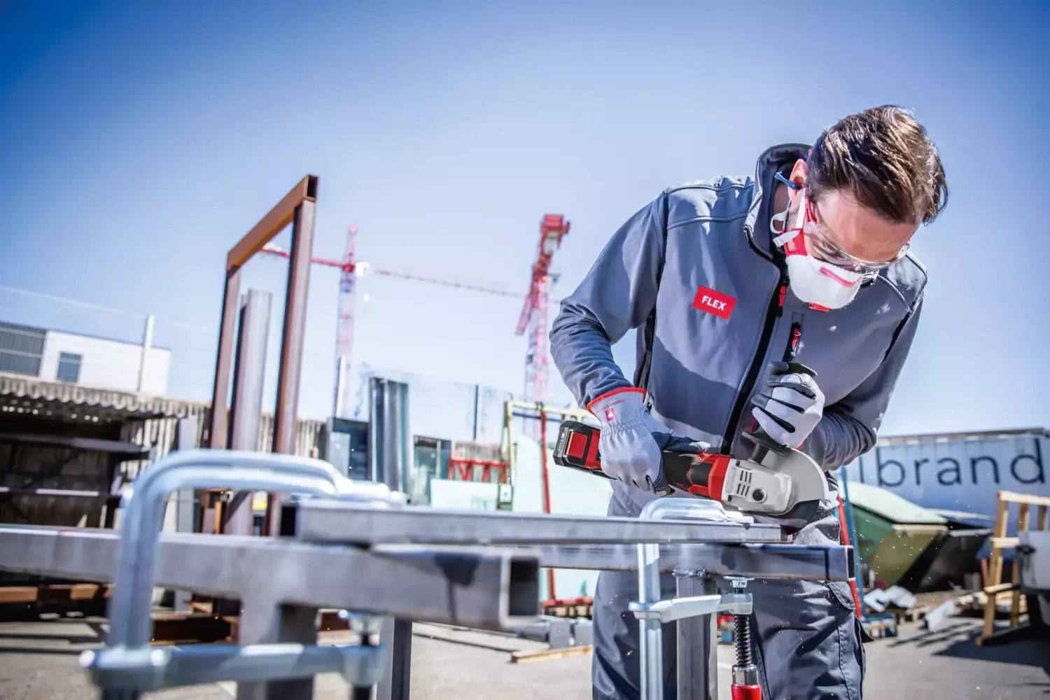 Flex LBE 125 18.0-EC Li-Ion Accu Haakse Slijper Body In L-Boxx - 125mm - Variabel - 18V thumbnail 4