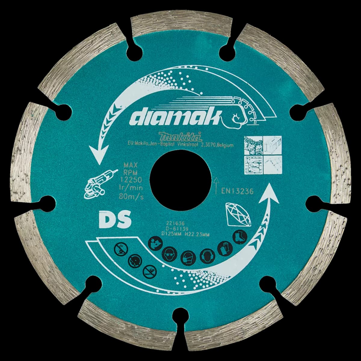 Makita P-45761 / D-61139 Diamantdoorslijpschijf - 125 X 22,23mm - Universeel thumbnail 3