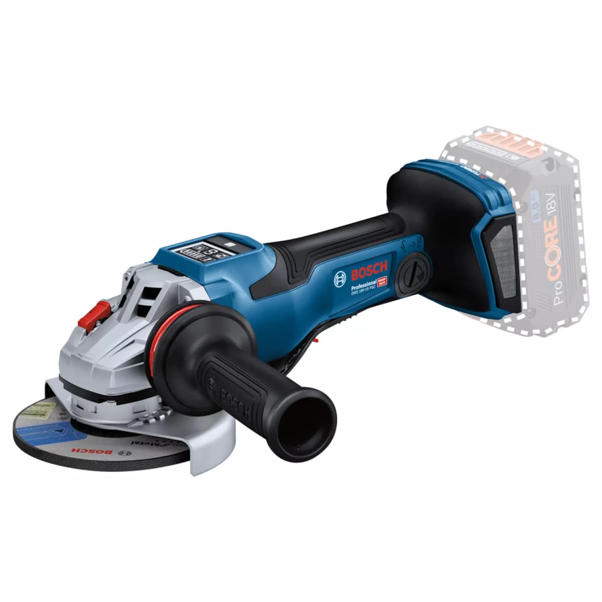 Bosch GWS 18V-15 PSC 18V Li-ion Accu Haakse Slijper Body + CoMo - 125 Mm