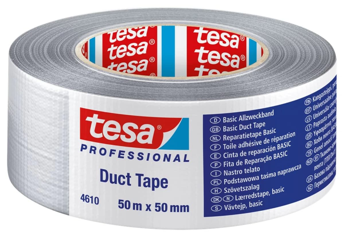 Tesa 04610 Ducttape - Algemeen - Zilver - 50mm X 50m