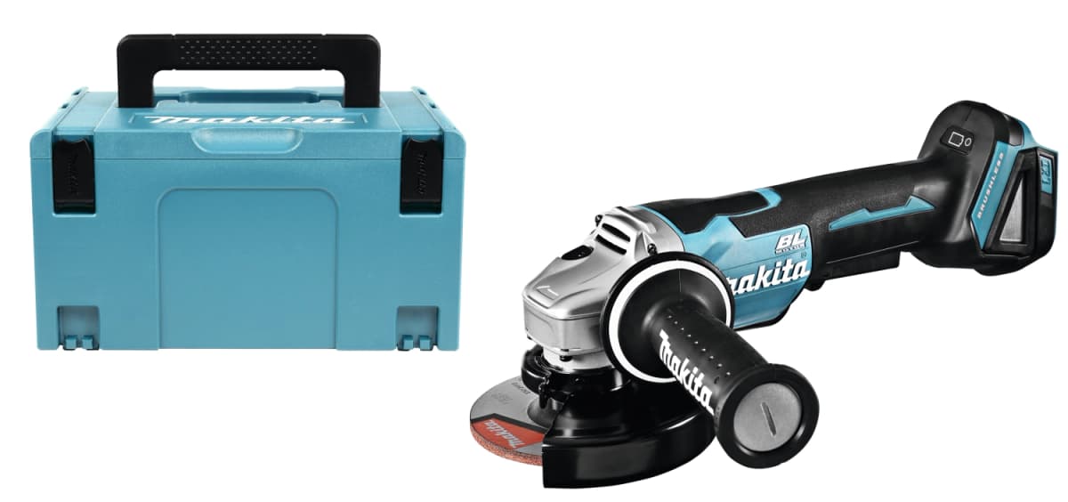 Makita DGA508ZJ 18V Li-Ion Accu Haakse Slijper Body In Mbox - 125mm - Koolborstelloos - Softstart