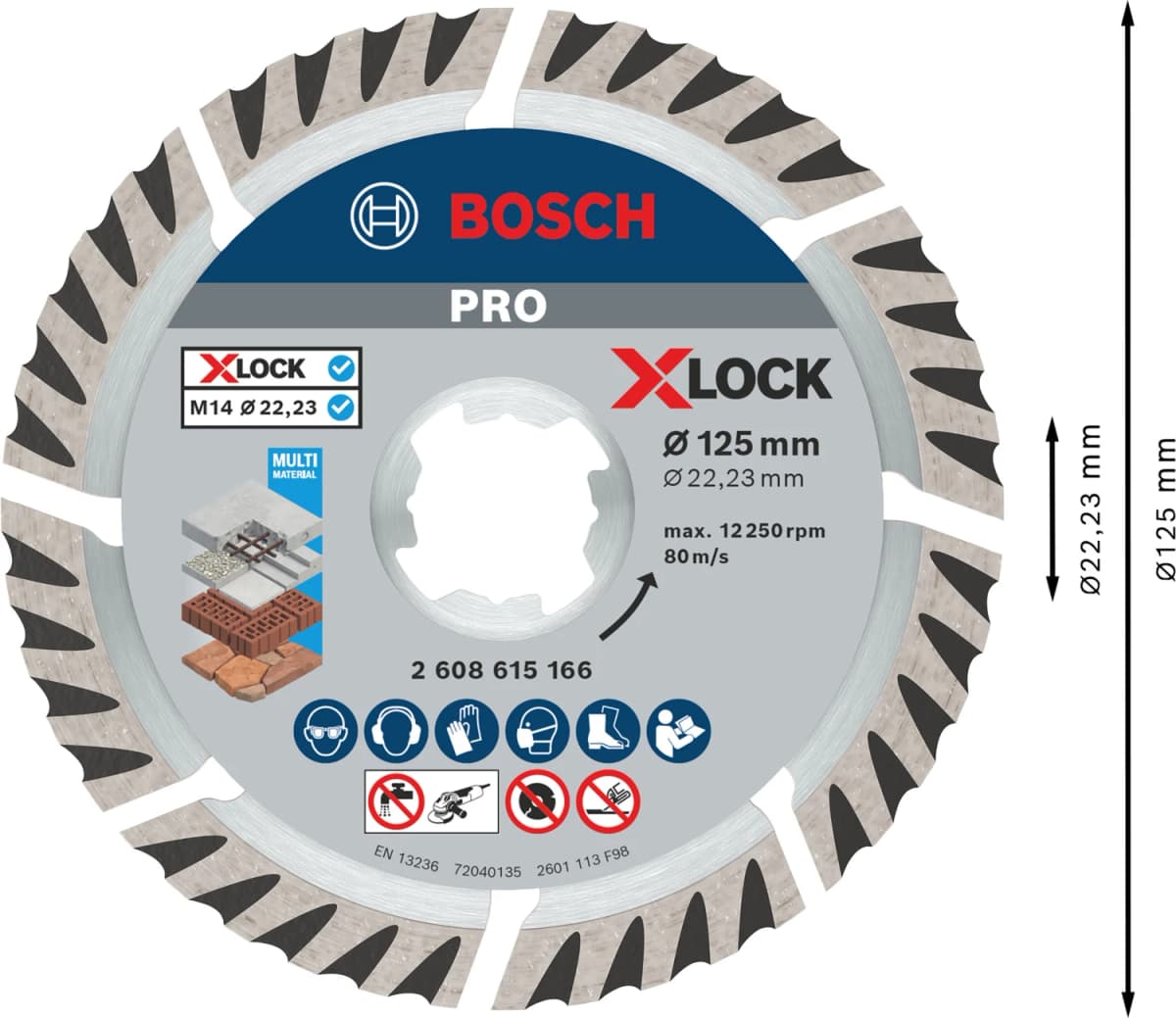 Bosch 2608615166 X-Lock Diamantschijf Standard For Universal - 125mm thumbnail 4