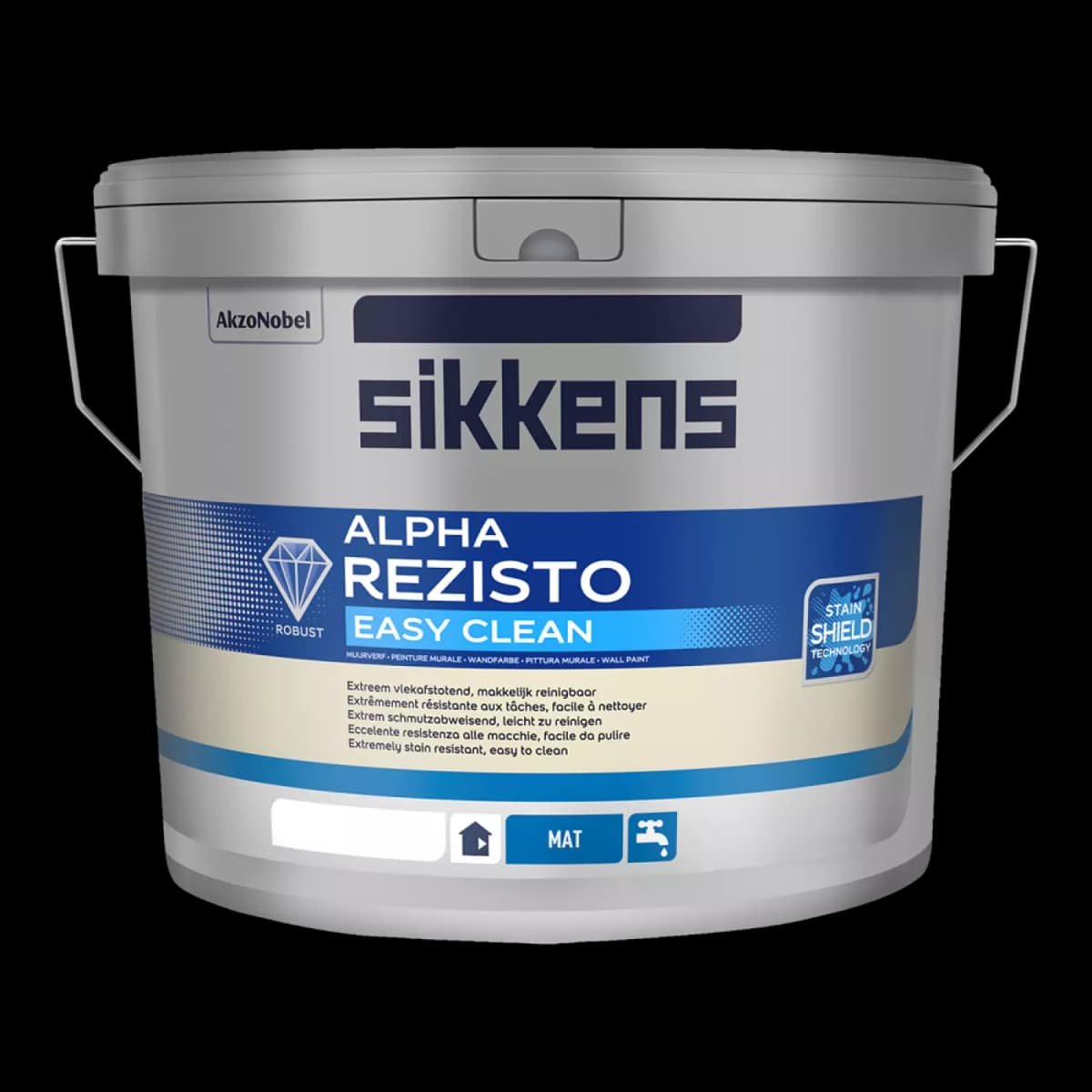 Sikkens Alpha Rezisto Easy Clean Mat - Op Kleur Gemengd - 10L - Muurverf