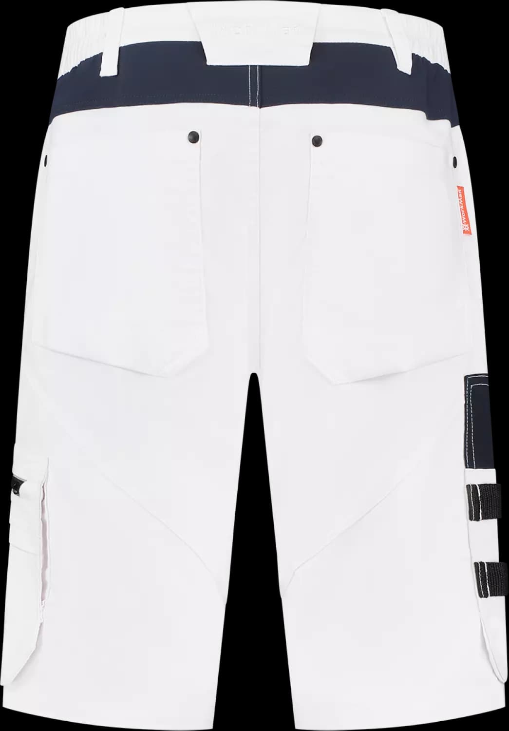 Workman 9003 STRETCH Bermuda Werkbroek - Wit / Navy - Maat 54 (38/34) thumbnail 2