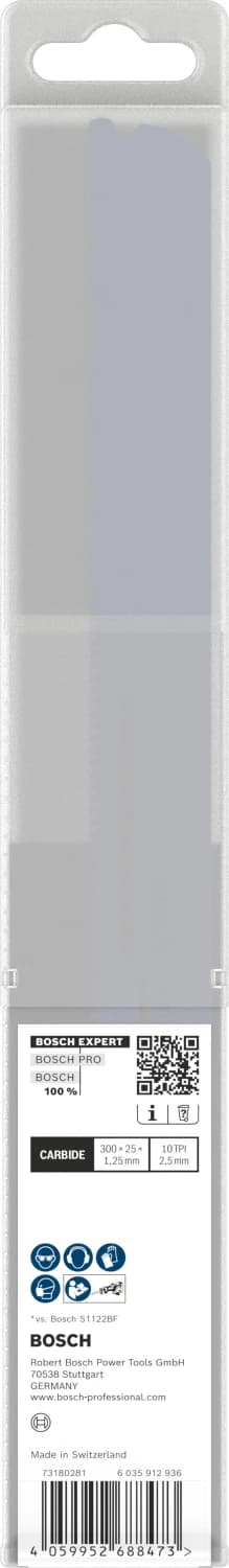 Bosch EXPERT S1255HHC Medium-Thick Tough Reciprozaagblad - 250mm - Metaal (10st) thumbnail 3