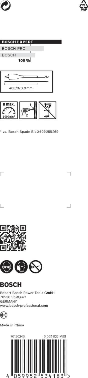 Bosch 2608900344 EXPERT Speedboor Self Cut Speed - Zeskantschacht - 17x400mm thumbnail 3