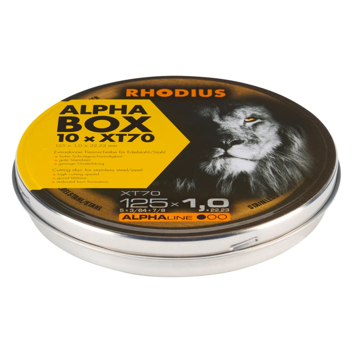 Rhodius 208226 XT70 ALPHALINE L Doorslijpschijf Extra Dun 125 X 22,23 X 1,0mm 10 St. thumbnail 2