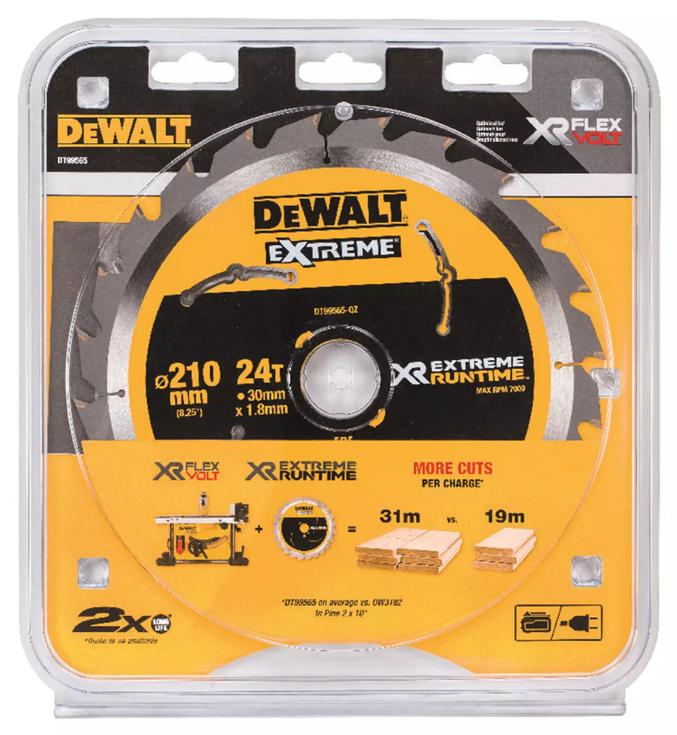DeWALT DT99565 XR Cirkelzaagblad - 210 X 30 X 24T - Hout thumbnail 2