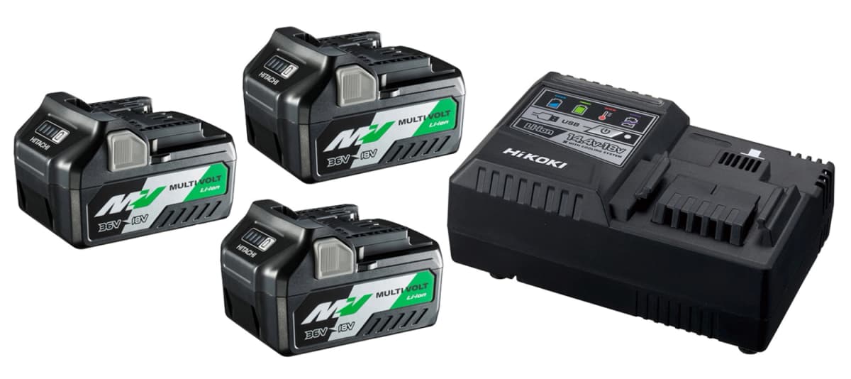 HiKOKI UC18YSL3WA3 MultiVolt Accu Starterset (3x 36V 2,5Ah / 18V 5.0Ah) + Lader