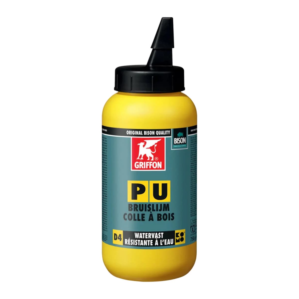 Griffon Professional 6313556 Konstruktie Bruislijm D4 - Bruin (Transparant) - Flacon - 750gr