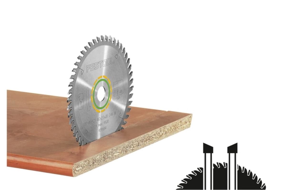 Festool 494605 / 260x2,5x30 W80 Cirkelzaagblad - 260 X 30 X 80T - Hout thumbnail 2