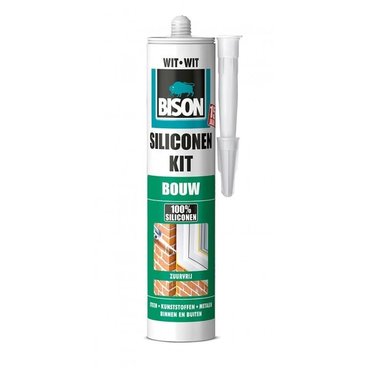 Bison siliconenkit bouw wit 310 ml
