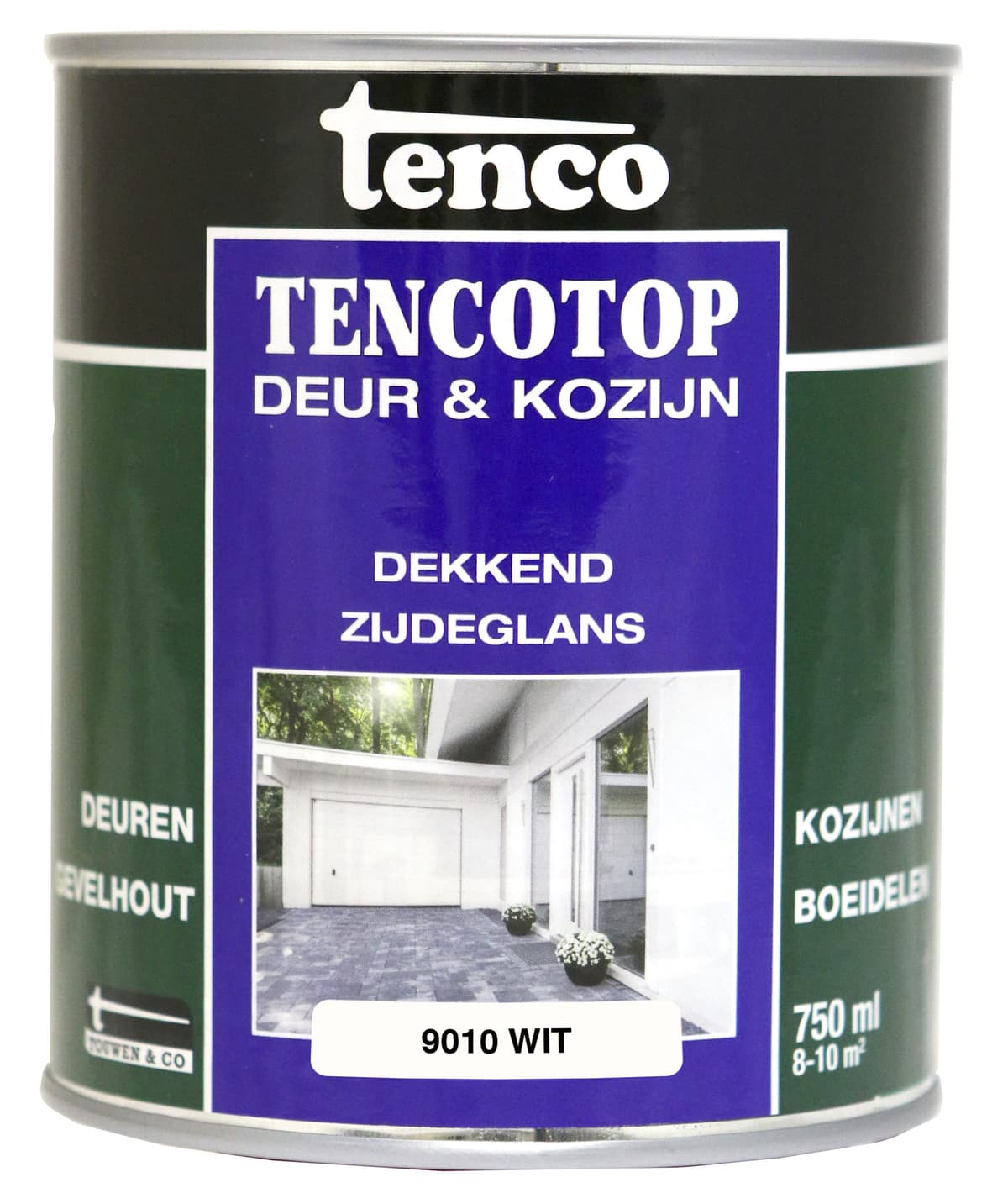 Tencotop Deur&Kozijn Dekkend Zijdeglans RAL 9010 Wit - 750 ml