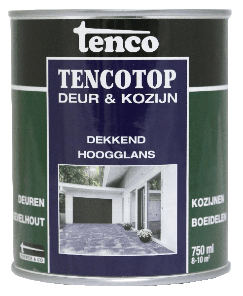 Tencotop Deur&Kozijn Dekkend Hoogglans RAL 9001 Crème Wit - 750 ml