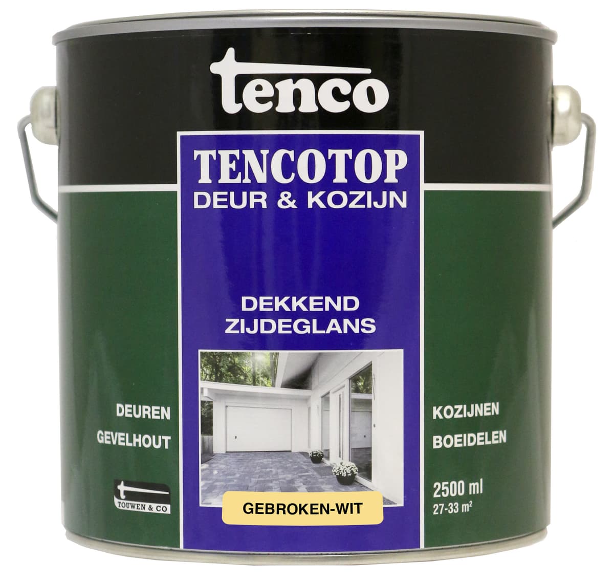 Tencotop Deur&Kozijn Dekkend Zijdeglans Gebroken Wit - 2,5 L
