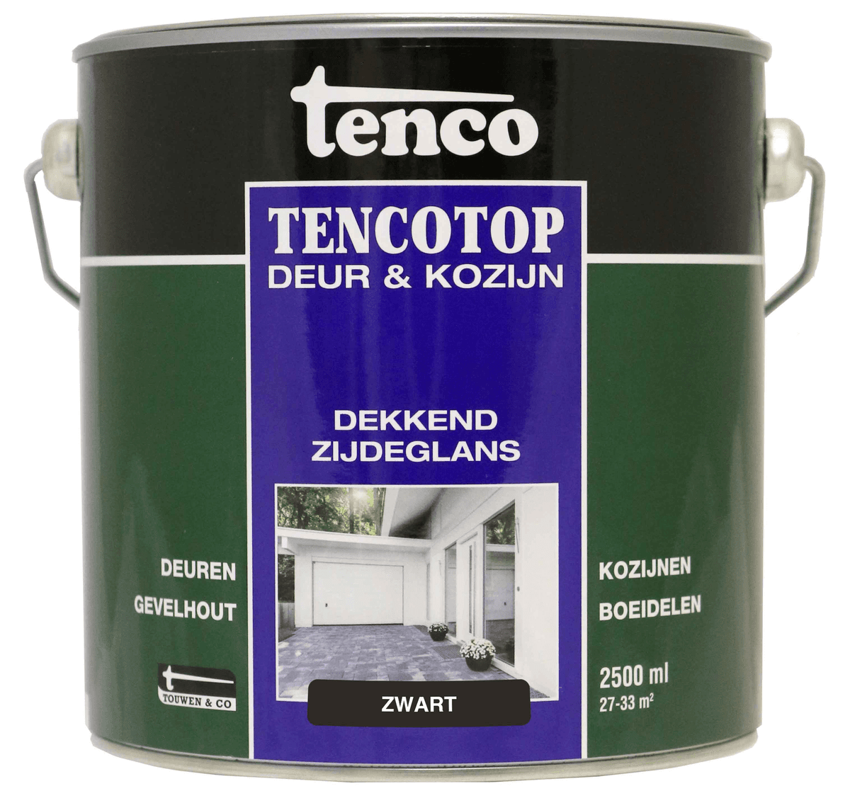 Tencotop Deur&Kozijn Dekkend Zijdeglans Zwart - 2,5 L