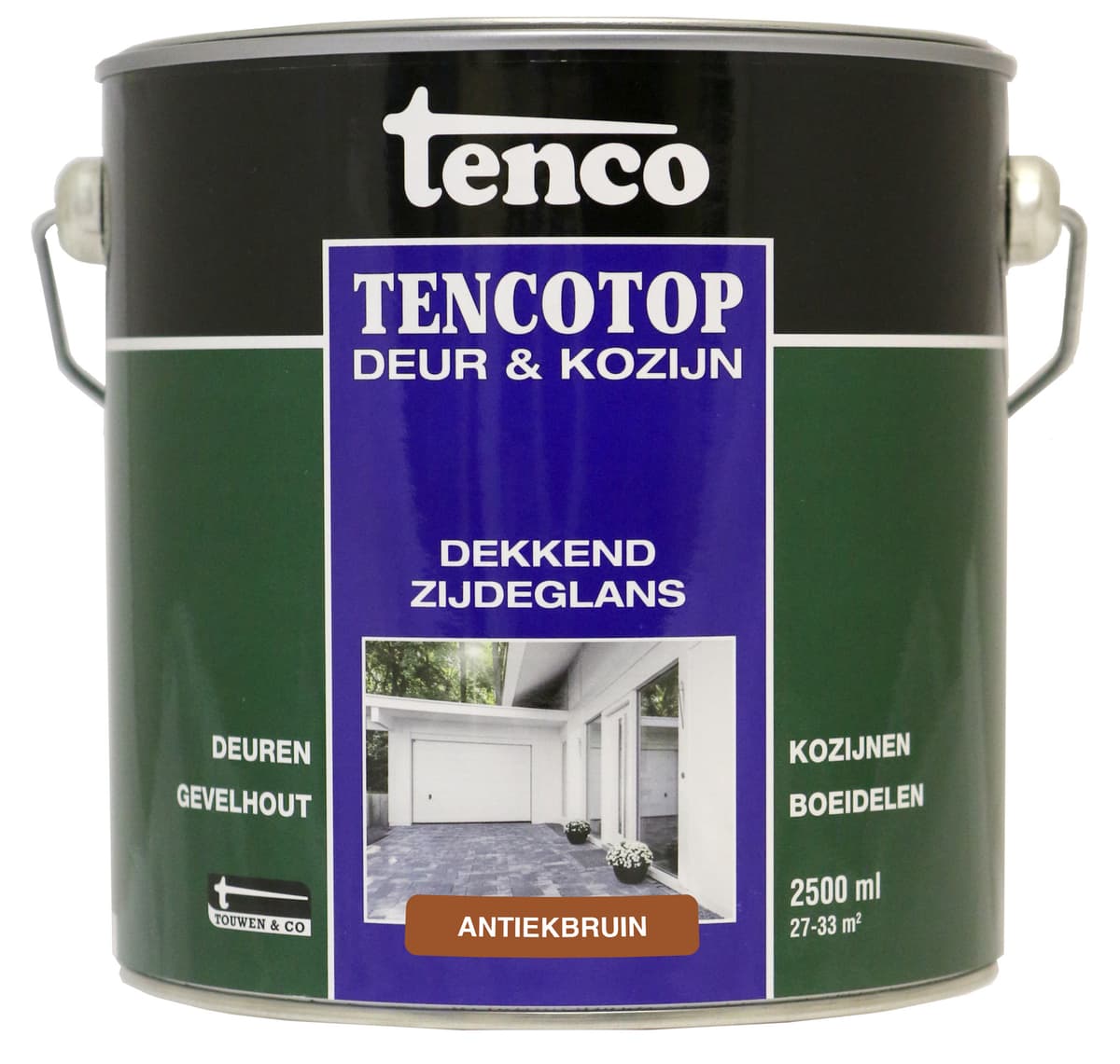 Tencotop Deur&Kozijn Dekkend Zijdeglans Antiekbruin - 2,5 L