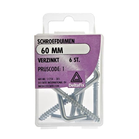 Deltafix Schroefduimen verzinkt 60 mm 6 stuks