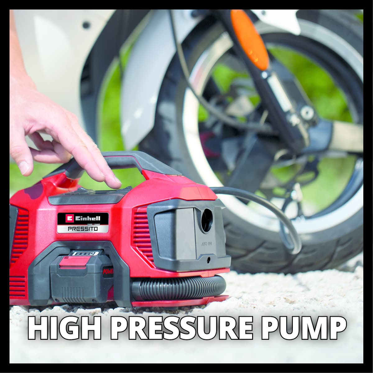 Einhell PRESSITO 18/21 Accu Compressor– 18V – Hoge&Lage Druk– Zonder Accu thumbnail 3
