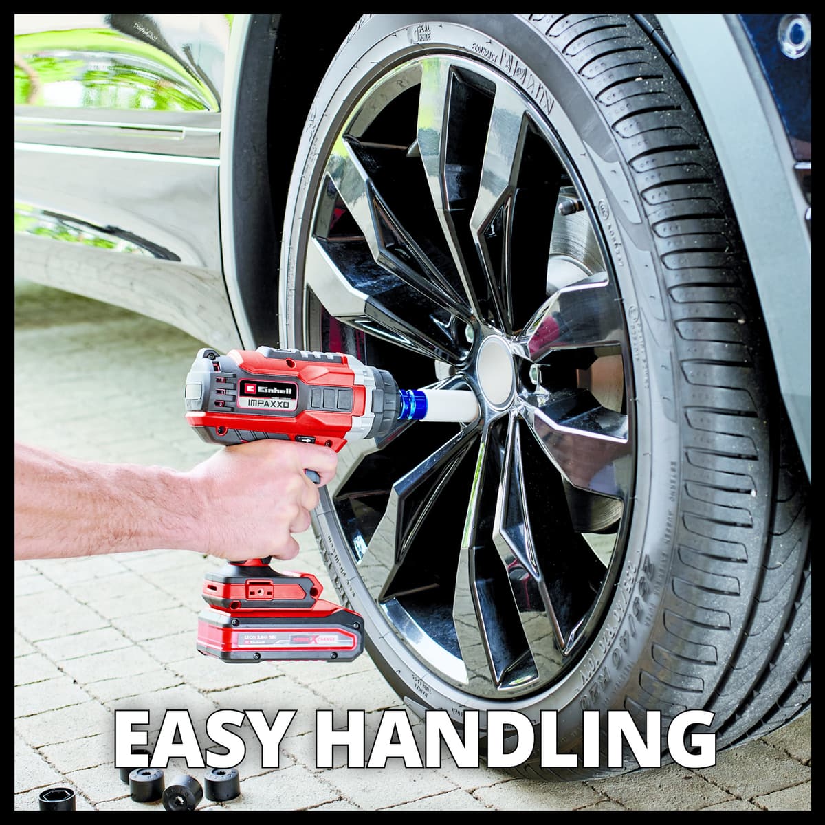 Einhell IMPAXXO 18/400 BL Solo– Accu Slagmoersleutel – 400Nm – Brushless – 3 Snelheden – LED – Incl. Bitadapter&Moerset thumbnail 6