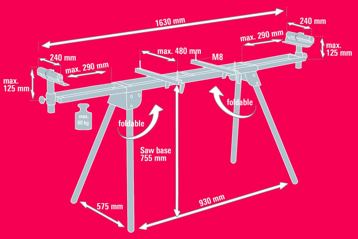 Einhell MSS 1608 Universeel onderstel thumbnail 9