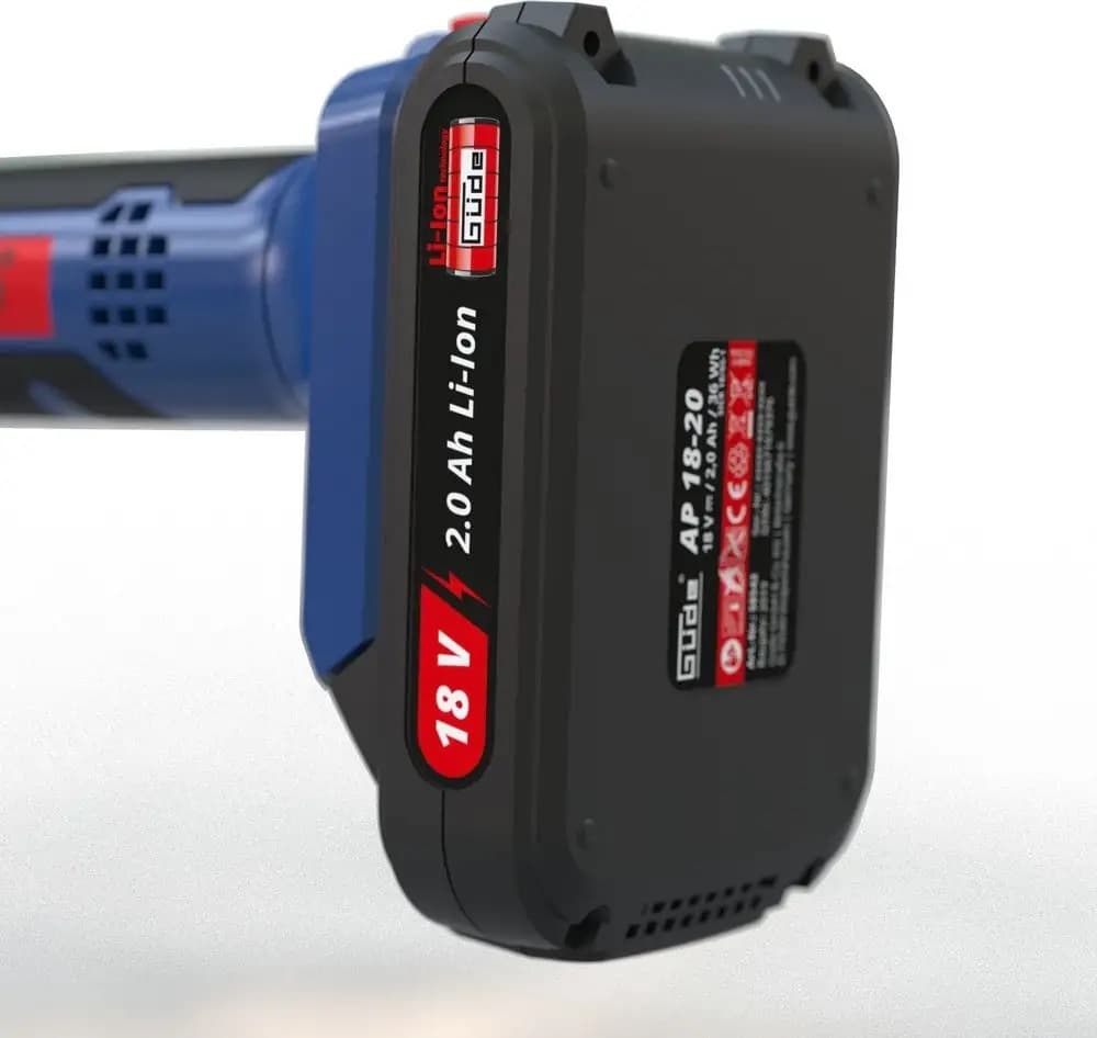 Güde accu snoeischaar ASC 18-201-05 K in koffer met accu en lader thumbnail 4