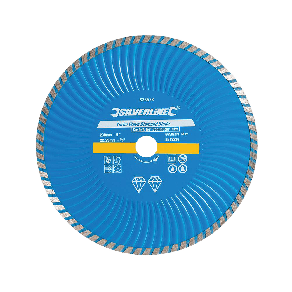 Silverline Diamant Turbo Wave snijschijf 230mm