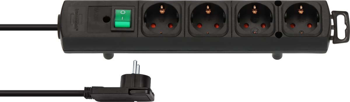 Comfort-Line Plus Stekkerdoos, 4-voudig met platte stekker 2m1