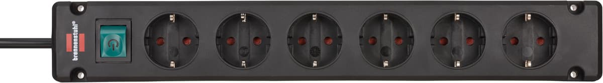 Brennenstuhl Bremounta Stekkerdoos, 6-Voudig, 3M Kabel, Zwart thumbnail 6